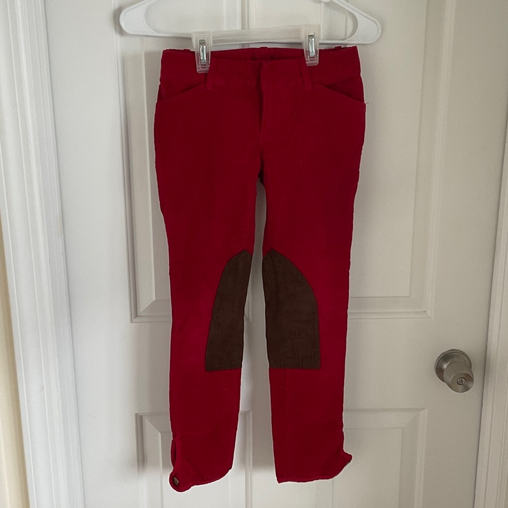 Polo by Ralph Lauren Kids Red Jeans with Brown Patches